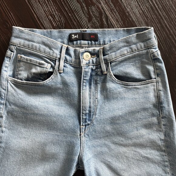 3x1 DIY Straight Jeans Raw Hem High Rise - Size 26 - Picture 3 of 6